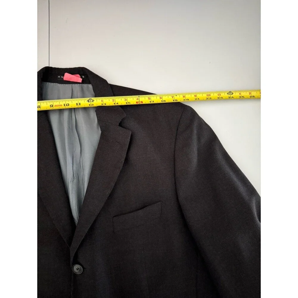 Hugo Boss Rossellini Movie Mens Suit Two Piece 44L  Gray Mens Three Button Wool